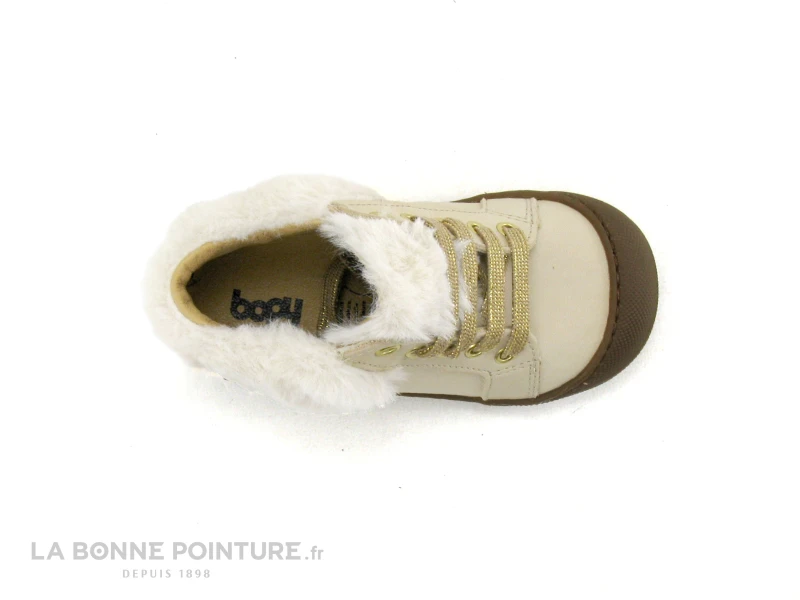 Bopy JULIE Creme - Boots Premiers Pas Fille Beiges - Col Fourrure – Image 6