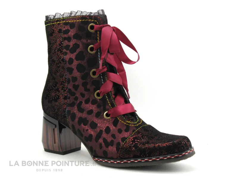 Laura Vita GOCALO 12 Wine - Bottine Bordeaux Et Noire – Image 5