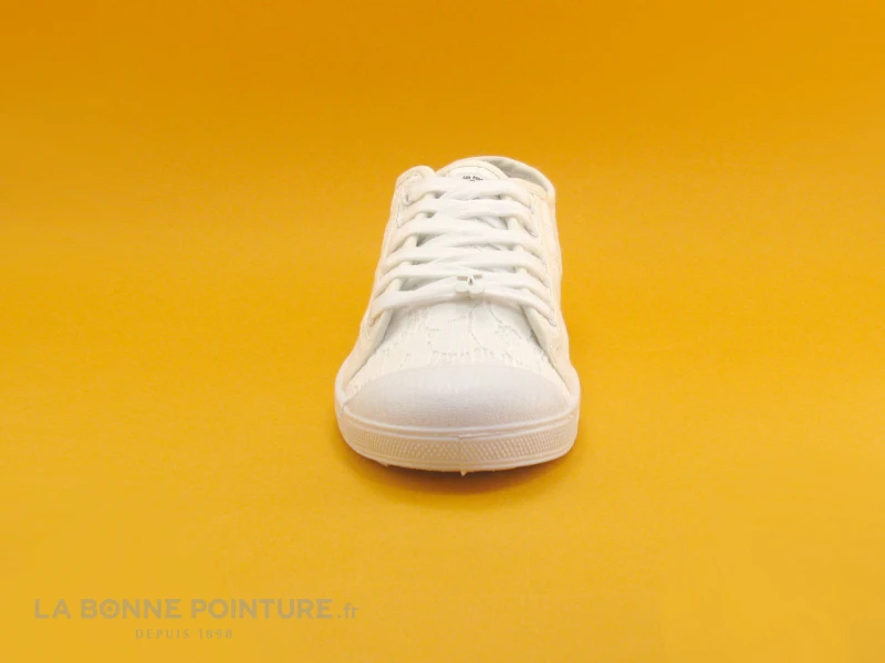 Le Temps Des Cerises BASIC 02 Dentelle Blanc - Basket Toile – Image 2