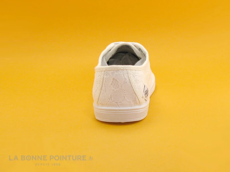 Le Temps Des Cerises BASIC 02 Dentelle Blanc - Basket Toile – Image 4