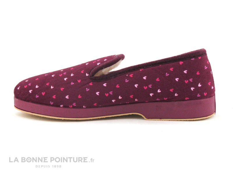 Saez CADETE Bordeaux - Coeurs Roses - Charentaise Femme – Image 2