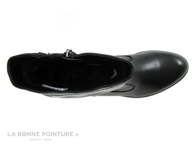 Tamaris Black 1-25055-25 Bottines Noires Plissees A Zip – Image 6