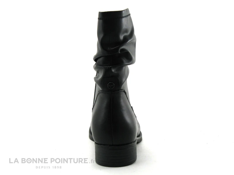 Tamaris Black 1-25055-25 Bottines Noires Plissees A Zip – Image 4