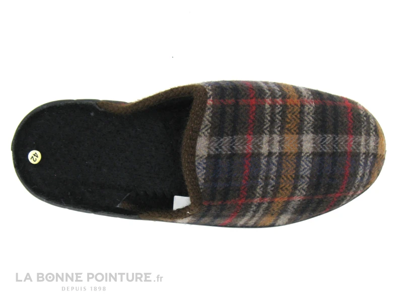 Lollans 002 22144 - Ecossais Marron - Pantoufle Mule Homme – Image 2