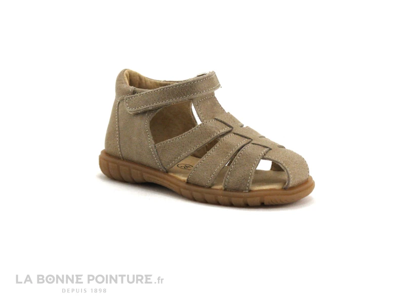 Minibel PAVIE Seigle - Sandale Beige Bout Ferme - BEBE
