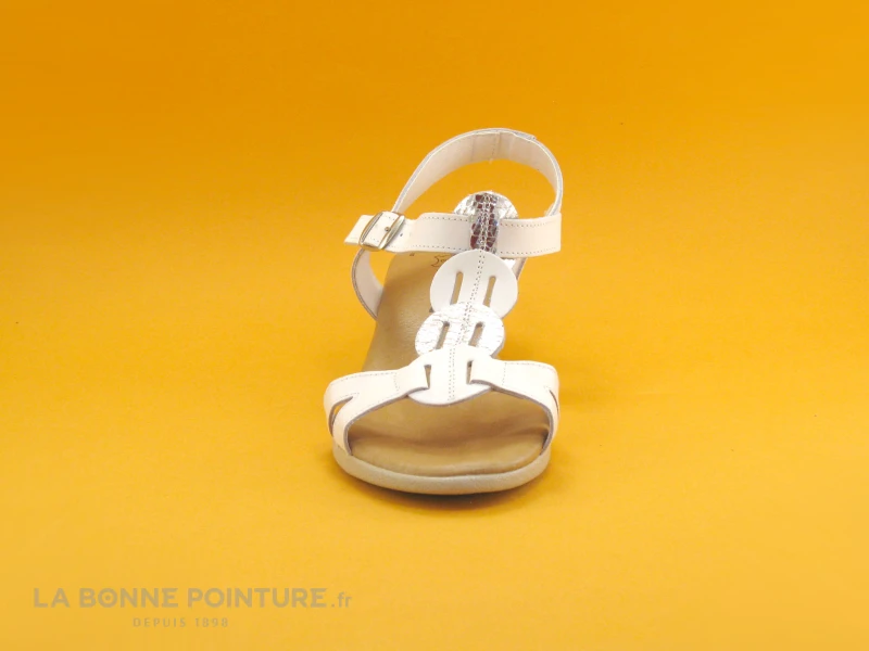 Jordana 2323 - Blanc - Argent - Sandale Compensee Femme – Image 2