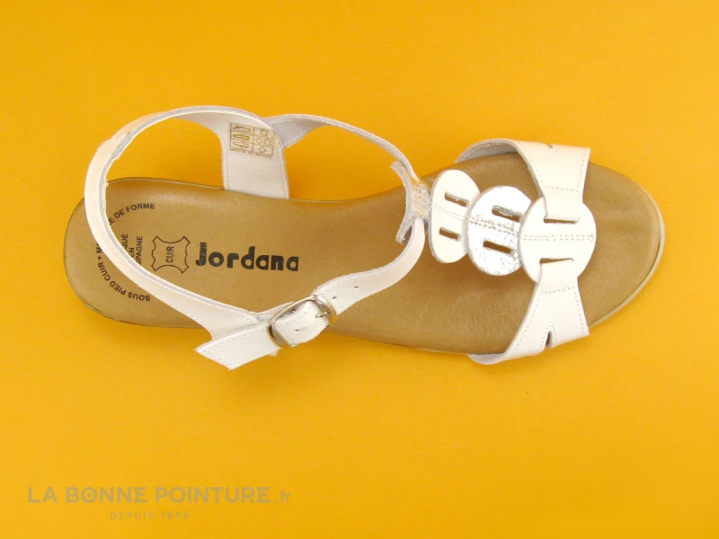 Jordana 2323 - Blanc - Argent - Sandale Compensee Femme – Image 6