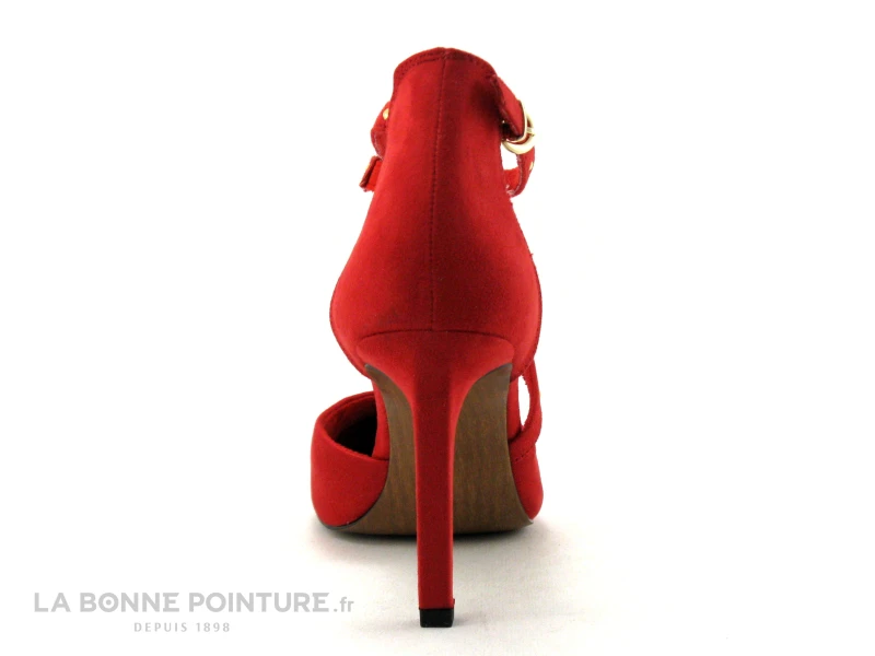 Marco Tozzi 2-24407-20 Red - Escarpin Pointu Rouge - Talon Haut - Bride Cloutee – Image 4