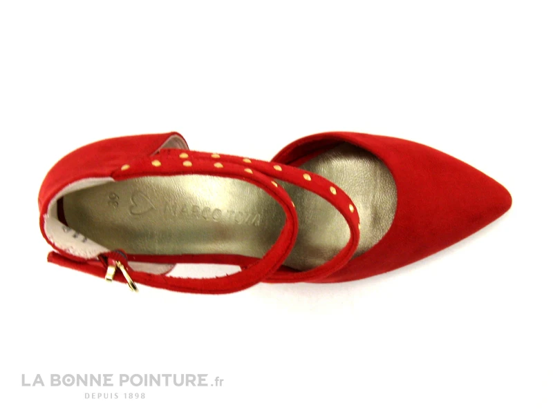 Marco Tozzi 2-24407-20 Red - Escarpin Pointu Rouge - Talon Haut - Bride Cloutee – Image 6