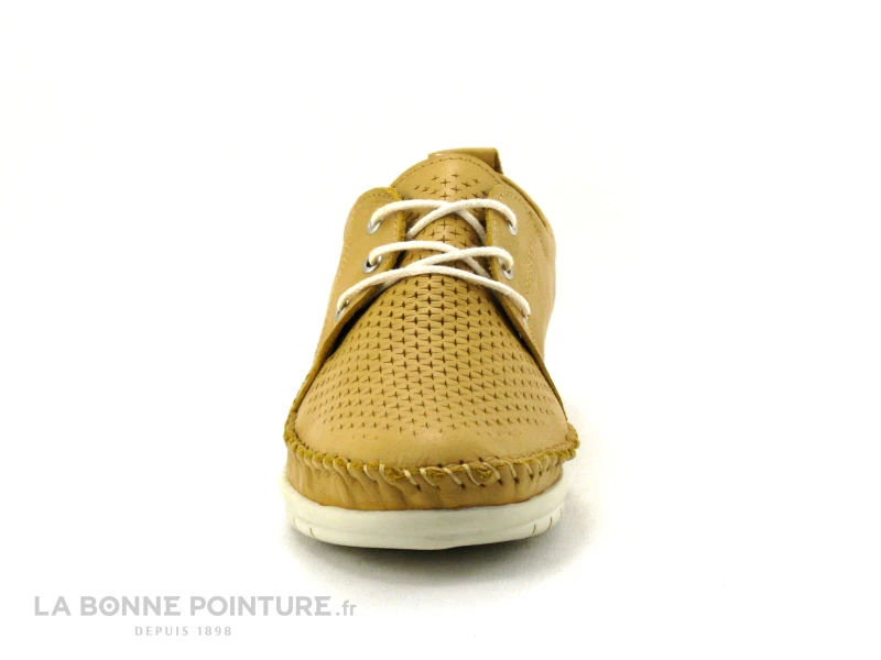 Morans MAGIKA Moutarde - Chaussure A Lacet Femme Cuir Jaune – Image 2