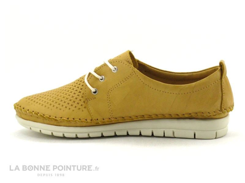 Morans MAGIKA Moutarde - Chaussure A Lacet Femme Cuir Jaune – Image 3