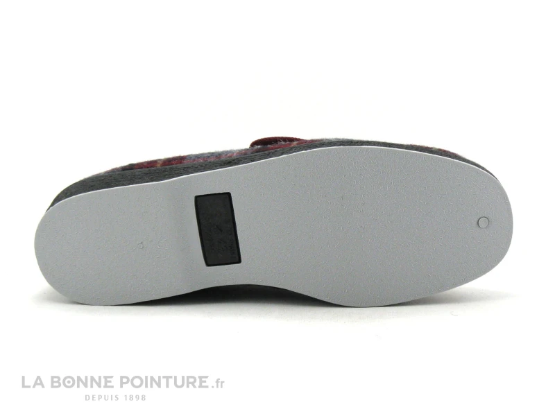 Airplum POLAINE Bordeaux Gris - Chausson Homme Fourre Laine – Image 4