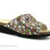 Artika GADIN Margy Yellow - Fleurs Multicolores - Mule Confort F