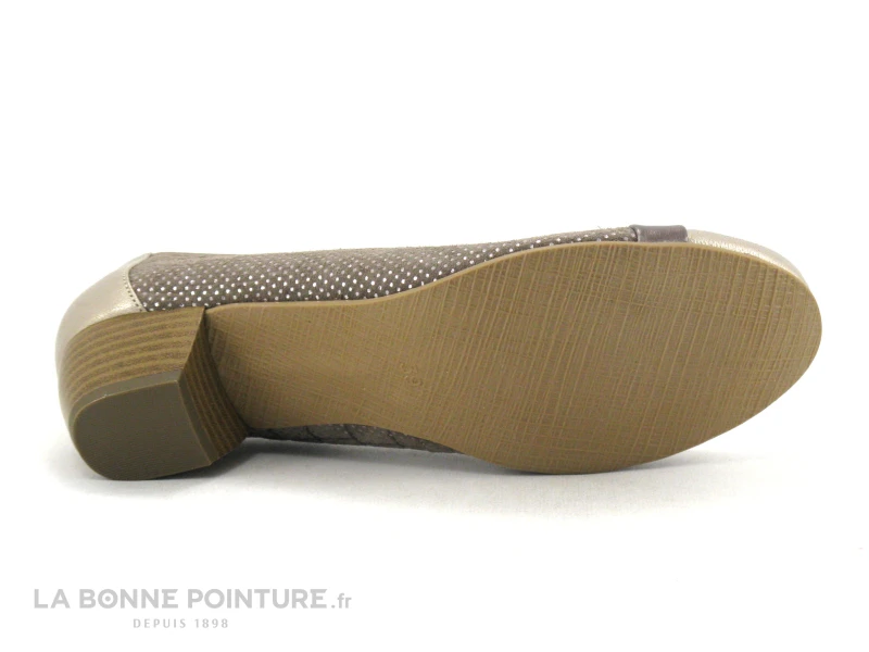 Inea RIO Taupe - Escarpin Petit Talon En Cuir – Image 7