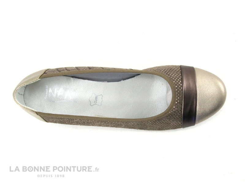 Inea RIO Taupe - Escarpin Petit Talon En Cuir – Image 6
