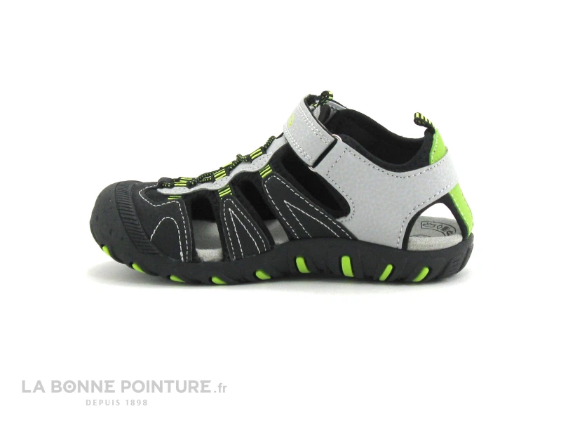 Wipop LINEA Noir Gris Lime - Sandale Sport Enfant – Image 2