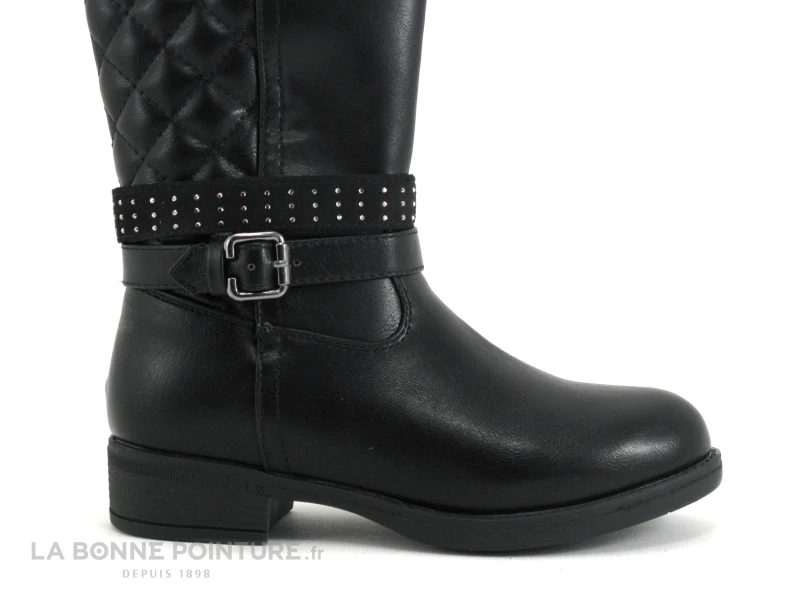 Wipop DELVIS Noir - Arriere Matelasse - Botte Fille – Image 5
