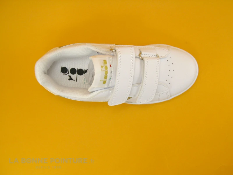 Diadora GAME P PS Girl - White Gold - Basket Fille 2 Scratches - Blanc Or – Image 6