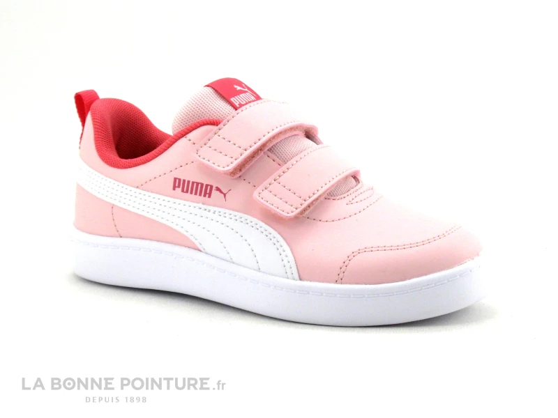 Puma COURTFLEX V2 V PS 371543-25 - Basket Fille Rose A Scratches