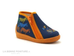 Bellamy PRAD Zebre Marine Orange - Chausson Montant BEBE