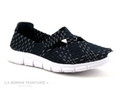 Morans KADOUR Marine - Paillettes Argent - Basket Elastique Femme