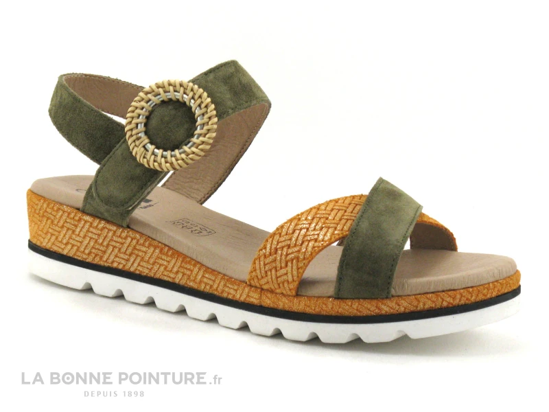 Geo Reino MAGNABE Kaki Orange - Sandale Femme