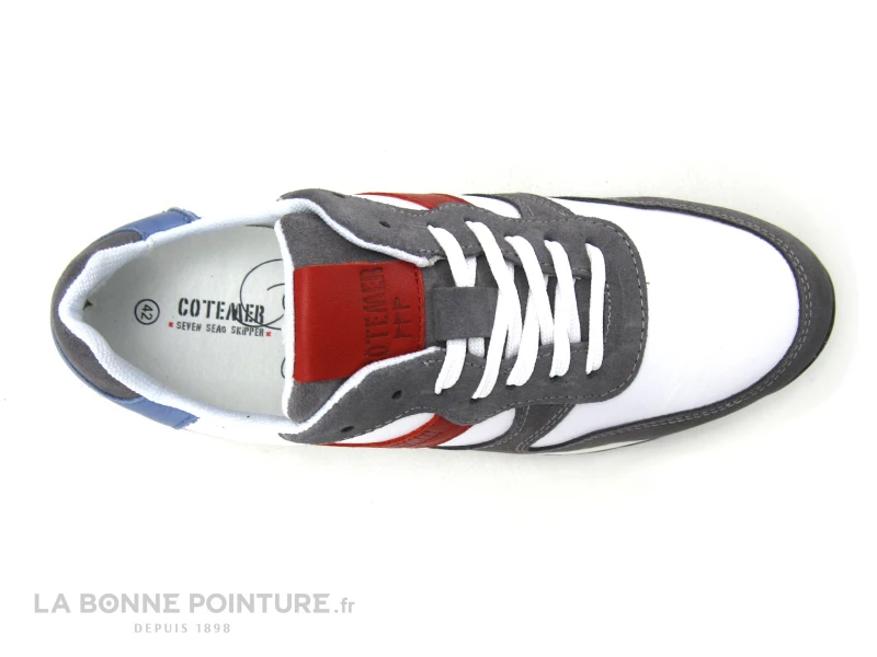 Cotemer DALMAS - Blanc Gris Rouge Bleu - Basket Ville Homme – Image 6