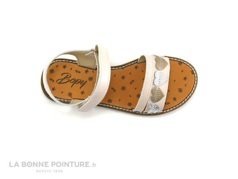 Bopy ELATA Beige - Petits Coeurs - Sandale Fille – Image 6