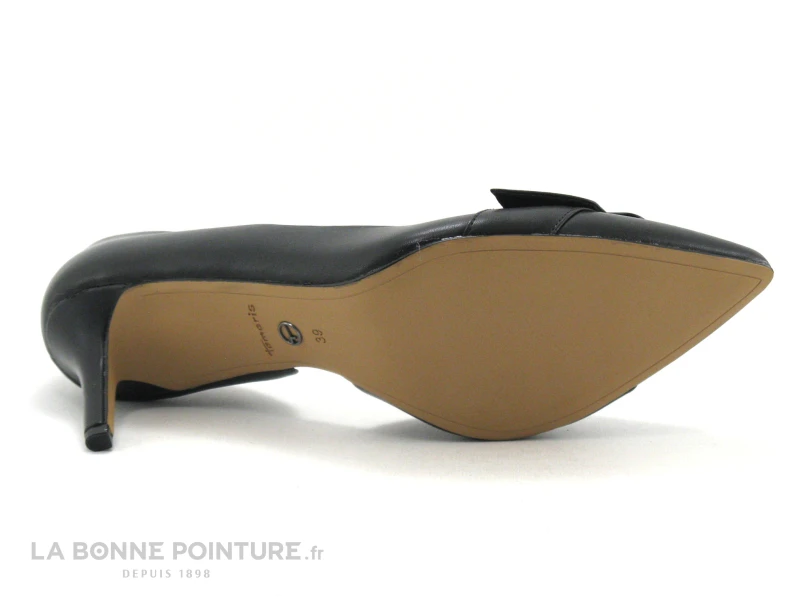 Tamaris 1-22409-28 Black - Escarpin Cuir Noir Talon Haut – Image 7