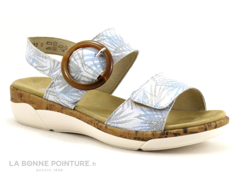 Remonte R6853-92 - Blanc - Bleu - Sandale Femme Avec Velcro – Image 5