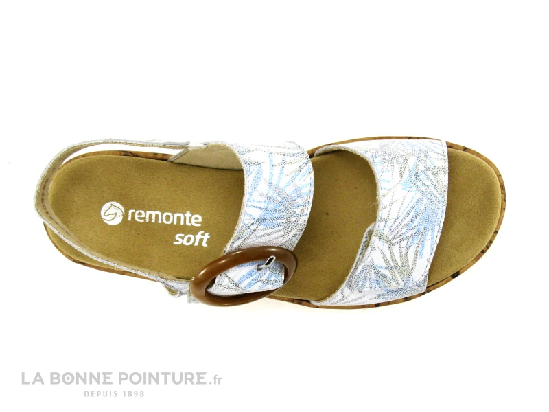 Remonte R6853-92 - Blanc - Bleu - Sandale Femme Avec Velcro – Image 6