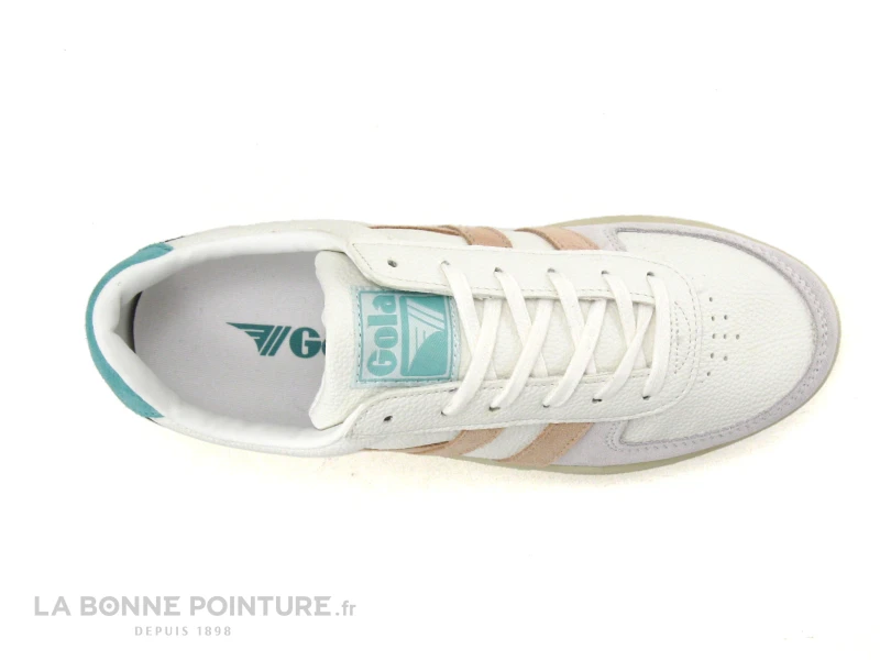 Gola GRANDSLAM Trident - Blanc Rose Vert - Basket Mode Femme – Image 6