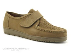 Arima BRAUNE Nubuck Taupe - Chaussure Velcro