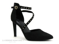 Marco Tozzi 2-24407-20 Black - Escarpin Noir - Bride Cheville - Talon Haut