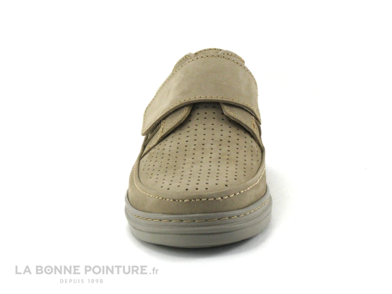 Celferi 002-V-B- Beige - Chaussure Homme Daim Beige Avec Scratch – Image 2