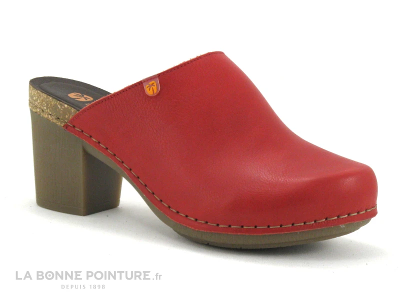 Jungla 7855 Rojo - Sabot Femme Cuir Rouge - Talon Haut – Image 5