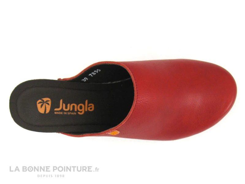 Jungla 7855 Rojo - Sabot Femme Cuir Rouge - Talon Haut – Image 6