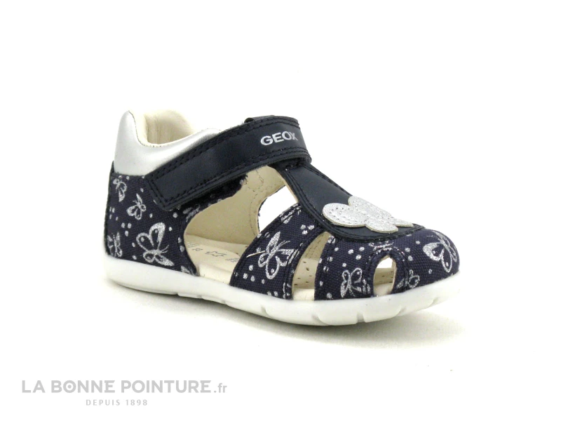 Geox ELTHAN Girl Navy Silver B251QC - Sandale BEBE Fille