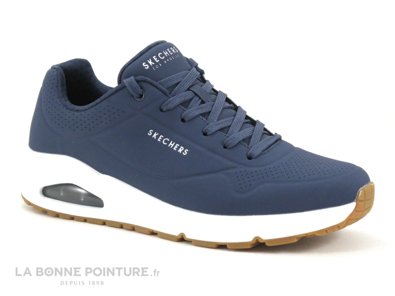 Skechers UNO STAND ON AIR Navy 52458 - Sneakers Bleu Marine Homme