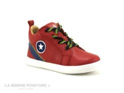 Acebos 1292 - Chaussure Montante BEBE Cuir Rouge