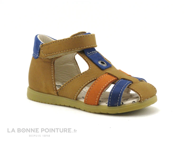 Bopy RADJA Caramel - Bleu - Orange - Sandale BEBE GARCON – Image 5