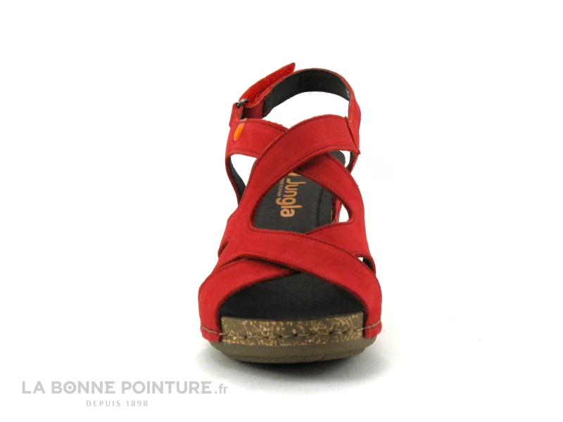 Jungla 8005 - Nu-pieds Femme En Cuir Rouge A Talon Haut – Image 2