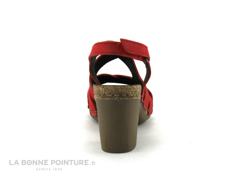 Jungla 8005 - Nu-pieds Femme En Cuir Rouge A Talon Haut – Image 4