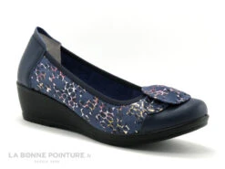 Inea SURI Cherry Marine - Escarpin Confort Bleu Marine - Talon Compense