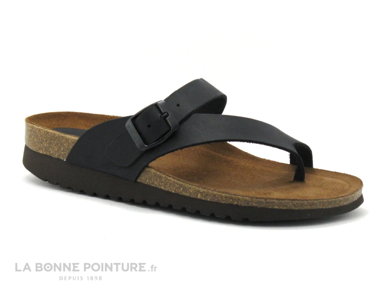 Inter Bios 7119 Negro - Tong Cuir Noir - Bride Reglable – Image 4