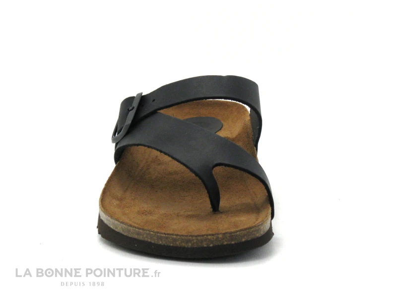 Inter Bios 7119 Negro - Tong Cuir Noir - Bride Reglable – Image 2