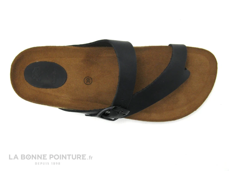 Inter Bios 7119 Negro - Tong Cuir Noir - Bride Reglable – Image 5