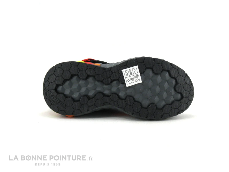 Skechers MEGA-CRAFT 402204 - Semelle Blocs - Basket Noir Rouge Jaune – Image 7