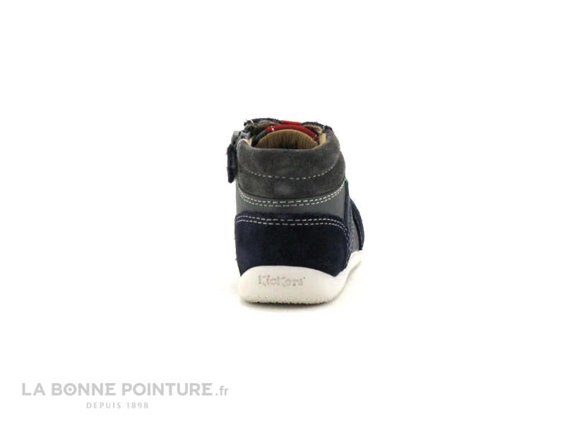 Kickers BAKARI Gris Marine Rouge - Chaussure Montante BEBE – Image 4