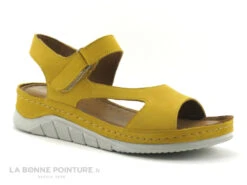 Pedro Torres 3094 Kayisi Nubuck - Sandale Femme Cuir Jaune